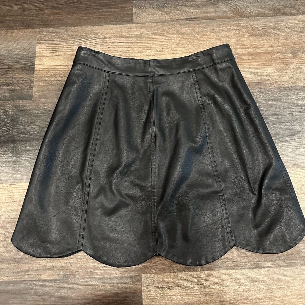 Black Vegan Leather Altar’d State Skirt